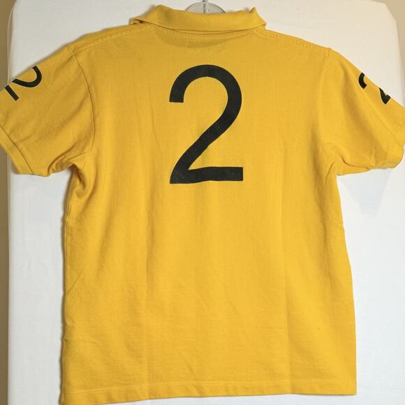 Bokura Jeans Men’s Polo Yellow Size M Cotton Shirt – Number 2 Graphic - Picture 2 of 6